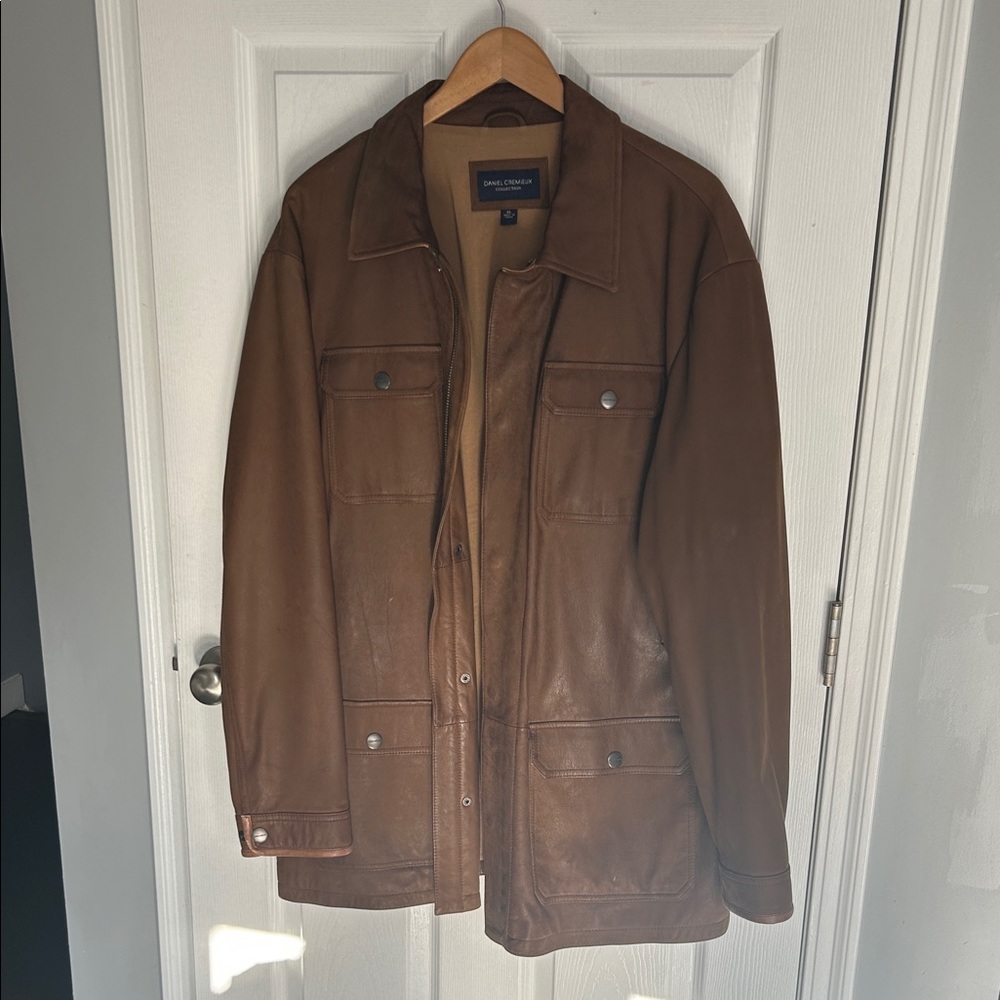 Daniel Cremieux Tan Leather Field Jacket